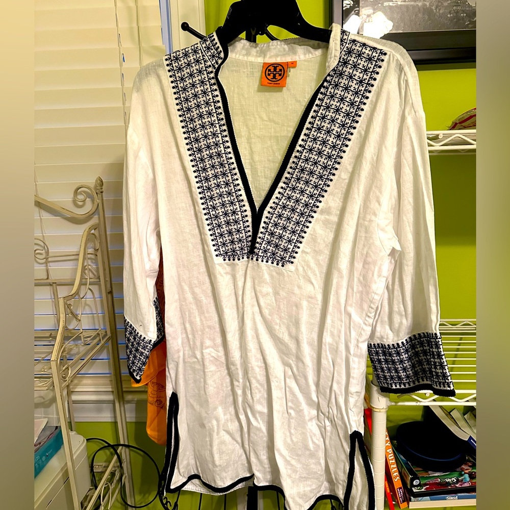Tory Burch Swimsuit Coverup Tunic Top Size Medium